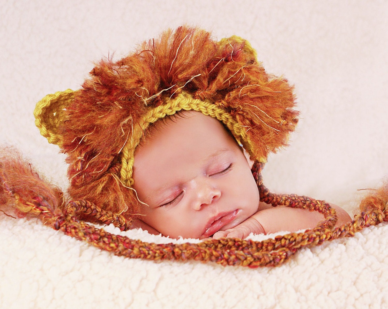 Newborn Lion Bonnet