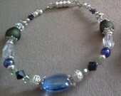 Peacock Bracelet in Silver, size L