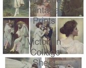 Victorian Digital Collage 1 Sheet Instant Download Antique Image Printable Scrapbooking Mixed Media Supplies Stage Pink Actress Lady