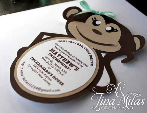 DIY Monkey Invitations