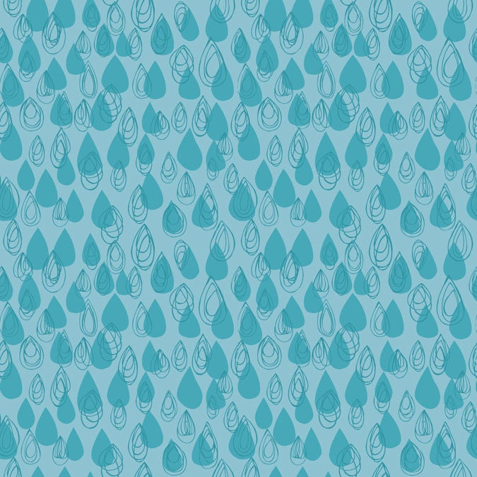 Raindrops in Turquoise from Preeti by Jessica Swift - Half Yard