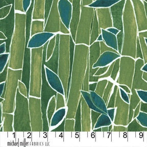 Bamboo Thicket in Grass from Laura Gunn's Garden Wall - Fat Quarter