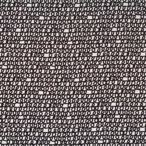 Scribble in Black from Happy Drawing - Cloud9 Organic fabrics  - Half Yard