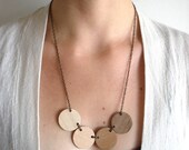 Wooden Rounds and Antiqued Bronze Necklace