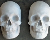 Plaster Full Face Skulls - Unfinished - Unpainted - You Make It - Made to Order - Front Page Etsy