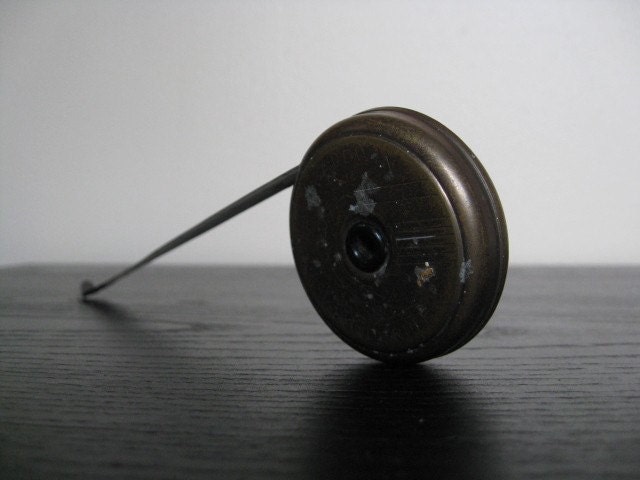 Industrial Chic.  Super Small Metal Measuring Tape. Free Shipping.