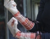 Orange Plaid Bracers (Pair)
