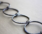 Chain Link Oxidized Metal Bracelet Handmade Copper Jewelry