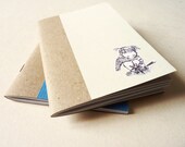 Art journal Notebook yellow  - little girl catching a flower -