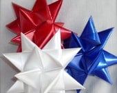 Set of 3  Patriotic Star Ornaments