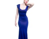Body Con Scoop Neck Maxi with Cap Sleeves