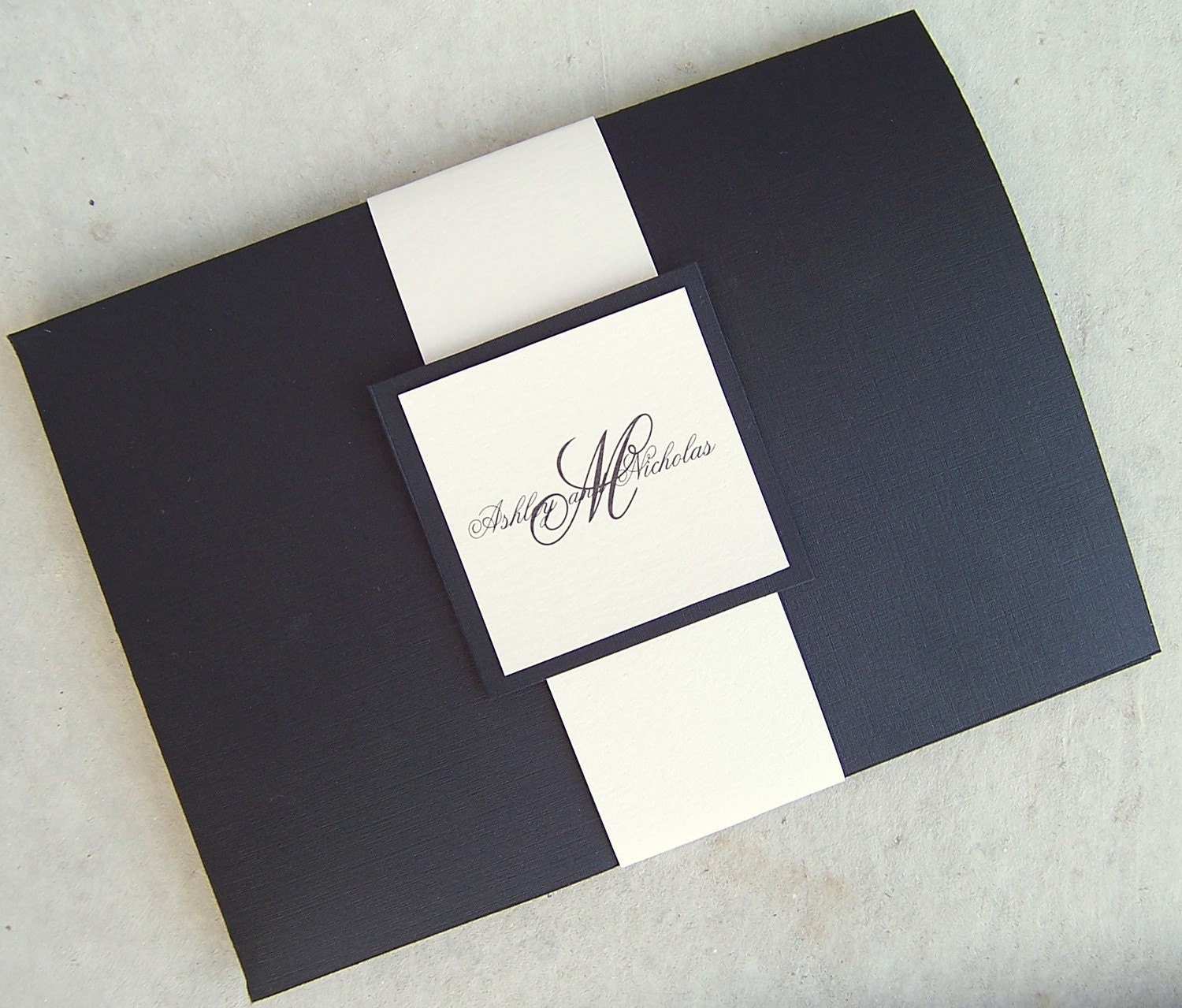 Tuxedo Pocketfold Invitation Set