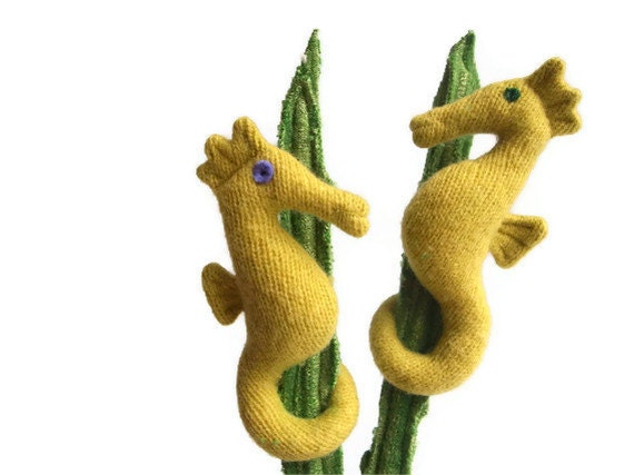 Waldorf toy, sea horse, all natural toy, eco friendly toy