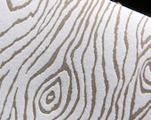 Faux Bois Letterpress Card, single card