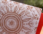 Henna No. 3 Letterpress Card, single