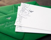 Custom Letterpress Stationery, the Signature - set of 30