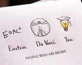 Graduation: People Who are Smart- Letterpress card