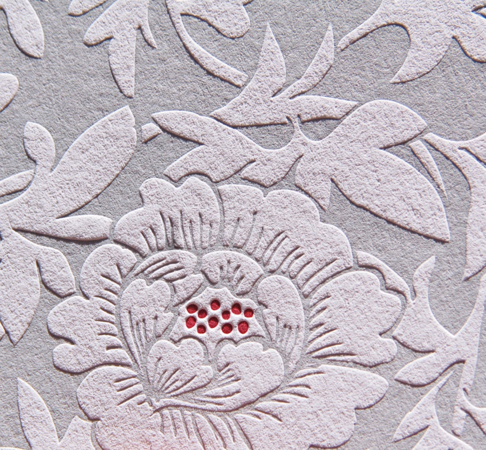 Celadon Vase Letterpress Cards, set of 6
