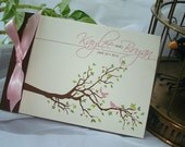 Spring Love Birds Branches and Leaves Booklet Wedding Invitation... SAMPLE