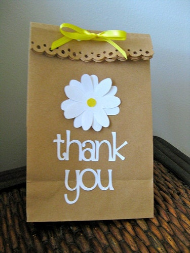 Set of 4 Daisy Favor Bags