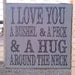 Father's Day gift, Vintage Distressed Sign, I love you a bushel and a peck, 12x12