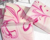 Raspberry Swirl Soap / Cold Process Handmade Soap