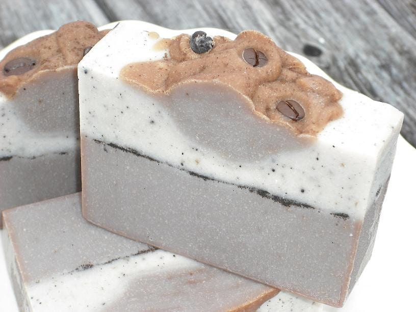 Double Mocha Soap / Coffee Chocolate Soap / Cold Process Handmade Soap