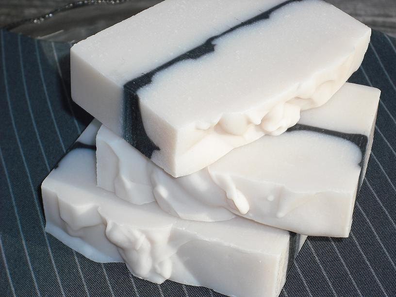 BLACK TIE  Soap / Masculine / For Him / Men / Cold Process Handmade Soap