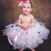 Polka Dot Birthday Party Tutu size 6-12 months  OTHER SIZES AVAILABLE UPON REQUEST