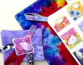 Sale - Toy and Blanket Set - Birds Spoonflower - Hand Dyed Cotton Velveteen - Gift Set