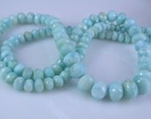 Larimar Rondelles AAA Micro Faceted  Larimar Beads,3.75-6.5