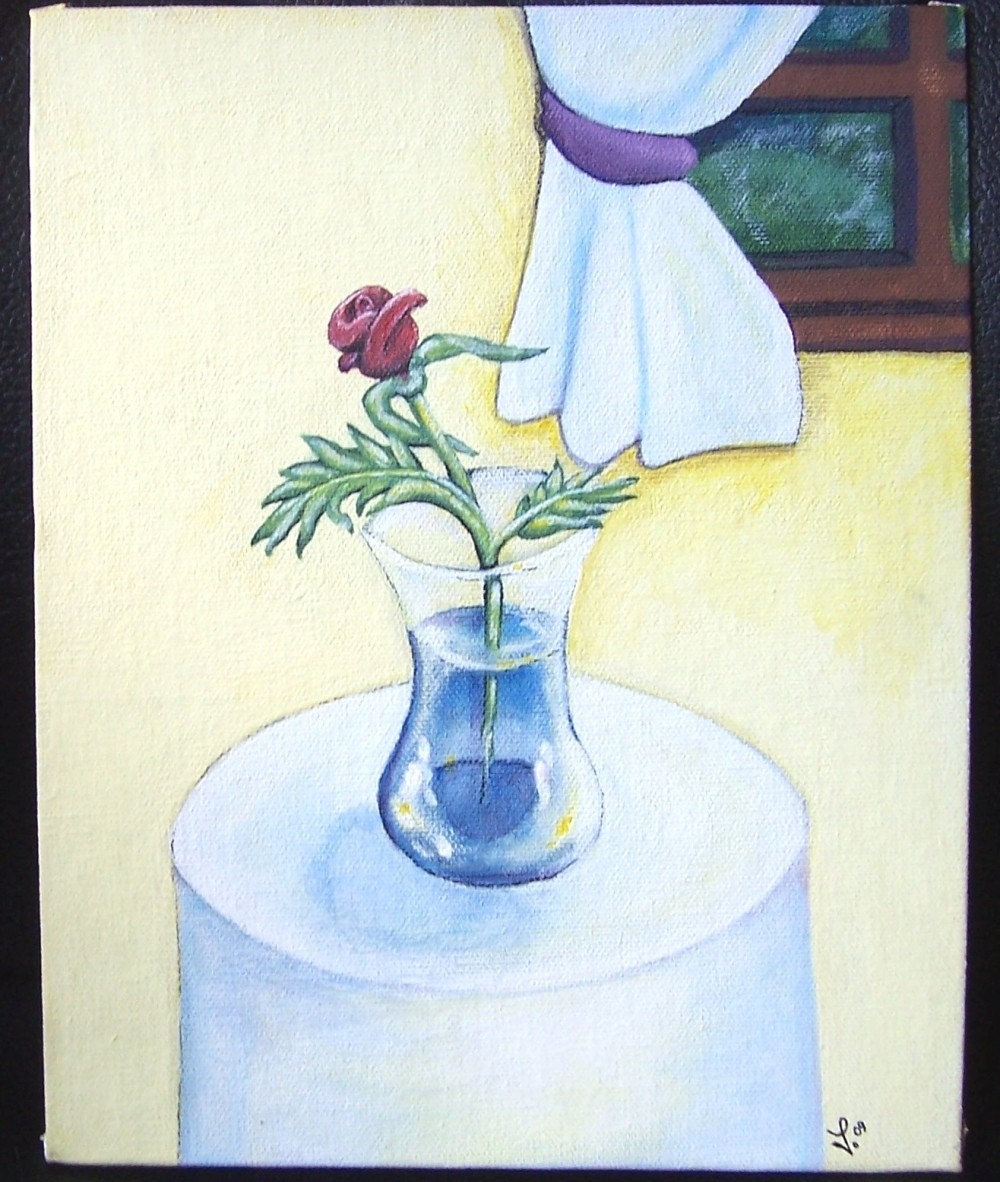 A Rose Remembered original acrylic painting