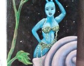Spyrolina Original Acrylic Painting on Upcycled wood panel