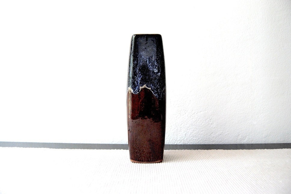 Vintage Handmade Glazed Mexican Vase 1960s