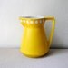 Vintage Yellow Polka Dot Ceramic Pitcher