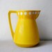 Vintage Yellow Polka Dot Ceramic Pitcher