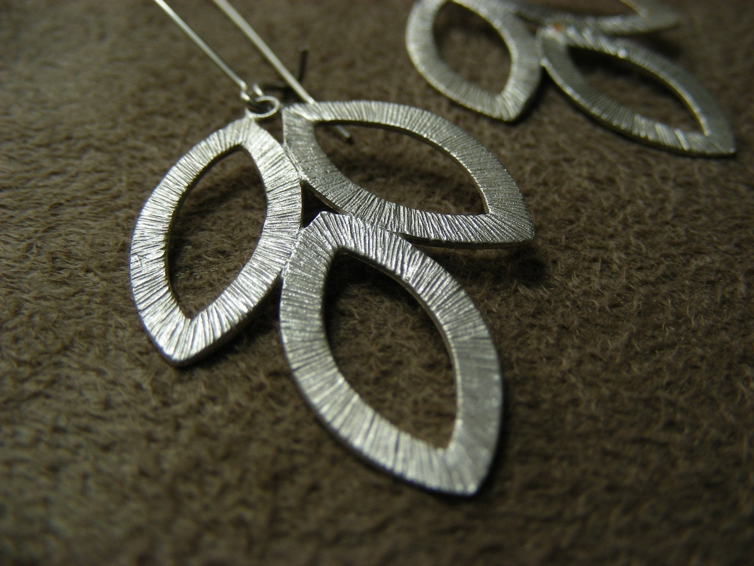 Sterling Silver Modern Leaf Earrings
