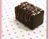 Wool Felt Play Food - Chocolate Cake - Waldorf Inspired Pretend Kitchen Accessory for Imaginative Play