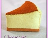 Wool Play Food Felt - Cheesecake - Waldorf Inspired Pretend Kitchen Accessory for Imaginative Play