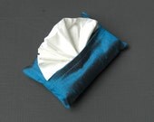 Peacock Blue Silk Tissue Tote