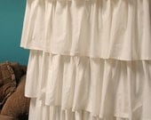 Cream Ruffled Curtains