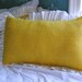 Yellow Burlap Pillow