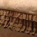 Burlap Ruffled Bed Skirt Full and Twin