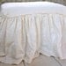 Linen Gathered Skirt Ottoman Cover