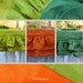 Orange Burlap Ruffle Table Runner