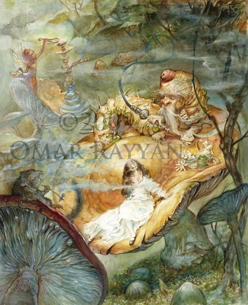 Caterpillar (print) - Alice in Wonderland