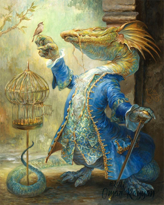 Dragon and the Nightingale (print)