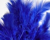 30-40 PCS / MARABOU FLUFF / Blue / 4-6 inches tall.