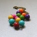 Colorful Beaded Necklace. Gumball Necklace. Rainbow Necklace. Turquoise. Red. Orange. Yellow. Purple. Little Girl Necklace. Photo Prop