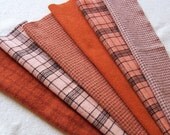 Hand Dyed Felted Wool Fabric for Rug Hooking, Applique, Penny Rugs and Sewing Projects/ H177
